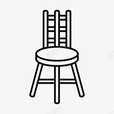 椅子家具木椅图标图标