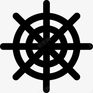 方向盘航海帆船图标图标