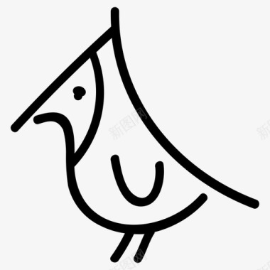 手绘线条蔬菜鸟手绘线条图标图标