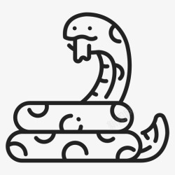 危险的爬行动物蛇危险爬行动物图标高清图片