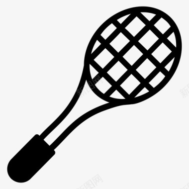 壁球网球拍羽毛球球拍奥运会图标图标