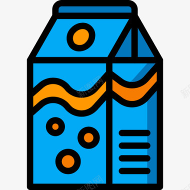 橙汁食品和饮料19原色图标图标