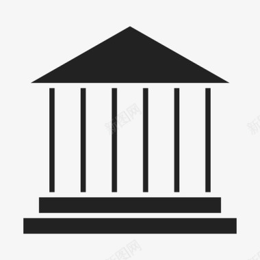 PNG建筑物银行建筑物柱子图标图标