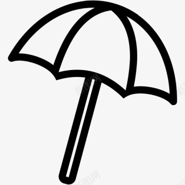 伞滩假日雨图标图标