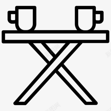 折叠桌野营桌咖啡桌图标图标