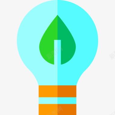 灯泡矢量素材灯泡气候变化扁平图标图标