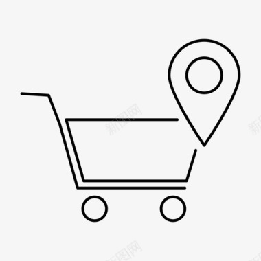 市场定位购物车网店图标图标