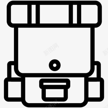户外运动背包背包露营登山图标图标