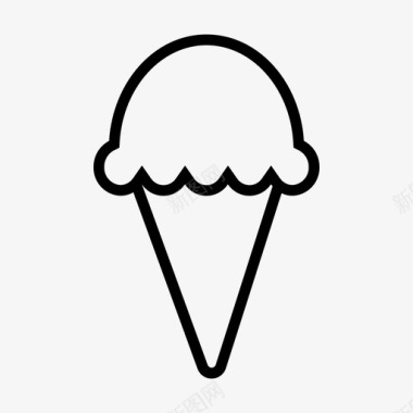 冰淇淋筒甜点吃图标图标