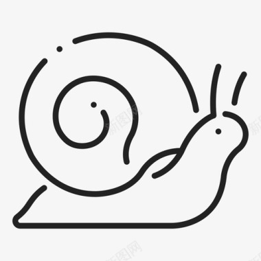 蜗牛海洋生物粘液图标图标