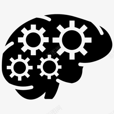 技术思维创造性思维人脑图标图标
