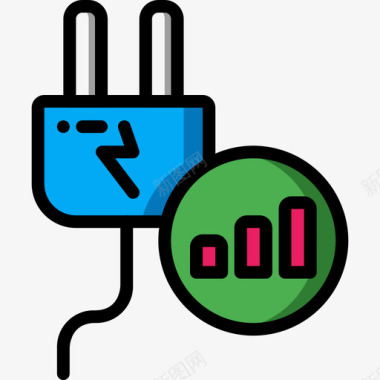 自动化设计插头家庭自动化2线性颜色图标图标