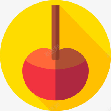 苹果焦糖苹果一般7扁平图标图标