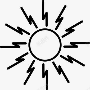 阳光炽热热情图标图标