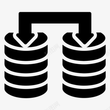 数据托管数据交换数据转换数据共享图标图标