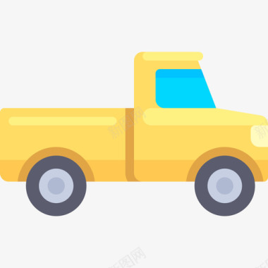 小型货车农用6平车图标图标