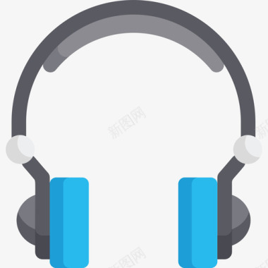 耳机音乐音效5平坦图标图标