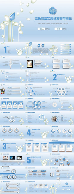 蓝色实用背蓝色简洁实用论文答辩