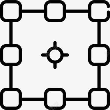 艺术分离转换普通艺术3线性图标图标