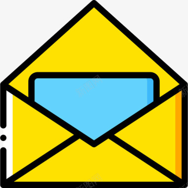 黄色滑雪板电子邮件邮件4黄色图标图标