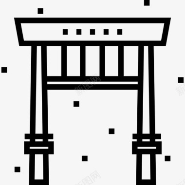 大门中国8直线图标图标