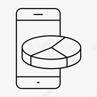 矢量统计图分析和统计图表电话图标图标