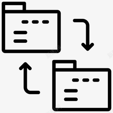 共享未来数据交换备份系统数据转换图标图标