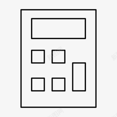 数学标识计算器计数数学图标图标