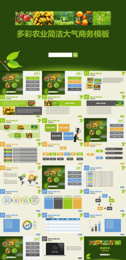 绿色农业PPT绿色环保多彩农业简洁大气商务