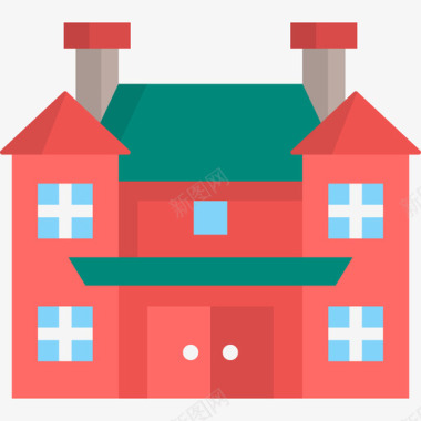 维多利亚式住宅类型2平房图标图标
