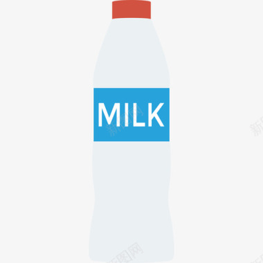 奶瓶购物和电子商务公寓图标图标