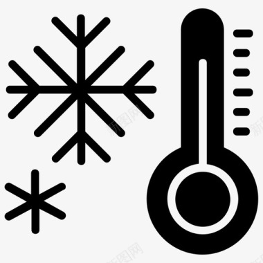 加热冲洗器低温数字温度计仪表图标图标