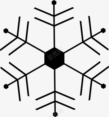 通透雪花雪花圣诞节假日图标图标