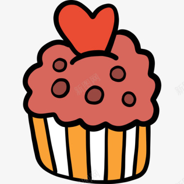 纸杯蛋糕母亲节10彩色图标图标