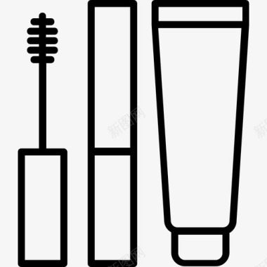 化妆品白色背景睫毛膏化妆品2直线型图标图标