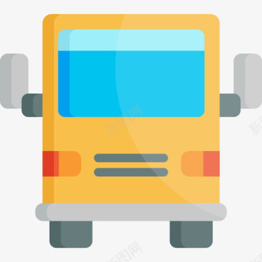 公共环境标语公共汽车环境可持续性3平坦图标图标