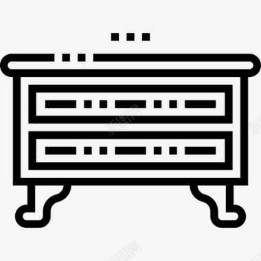 复古徽标橱柜复古装饰7线性图标图标