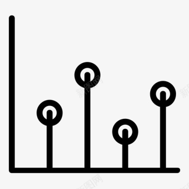 斜体线条图表线条业务图形图标图标