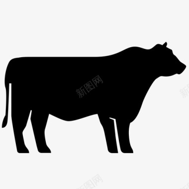 跳水牛肉牛安格斯牛肉图标图标