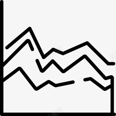 电脑图信息折线图信息图4线性图标图标