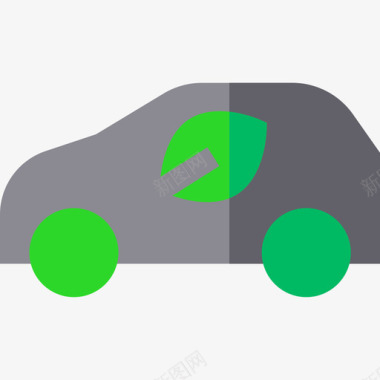 环保标志设计环保汽车气候变化平板图标图标