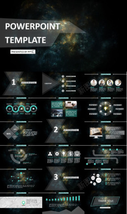 科幻战舰大气星空科幻深色免费