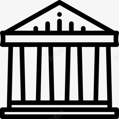 希腊帕特农神庙帕台农神庙古希腊7直系图标图标