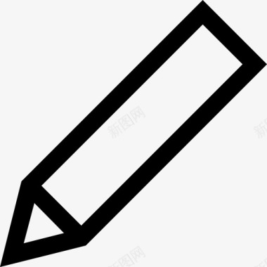 钢笔简单的线条直线的图标图标
