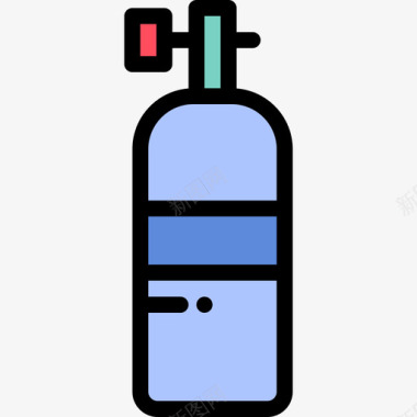 医院针筒氧气罐医疗医院2线性颜色图标图标