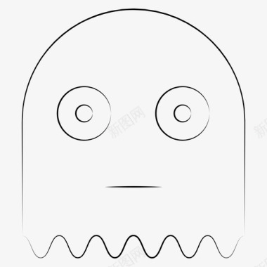 怪物幽灵手绘游戏图标图标