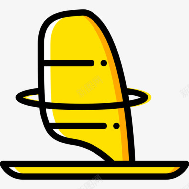 风帆运动47黄色图标图标