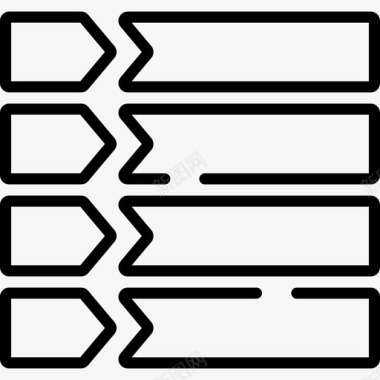 条形装饰图条形图信息图4线性图标图标