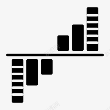 统计报告图分析图表增长图标图标