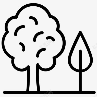 树木环保绿色图标图标